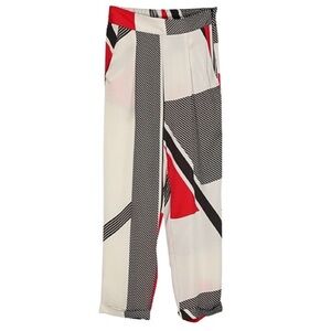Kaos NWT Striped and Color Block Pants in Red, Black, and White - Size IT 46